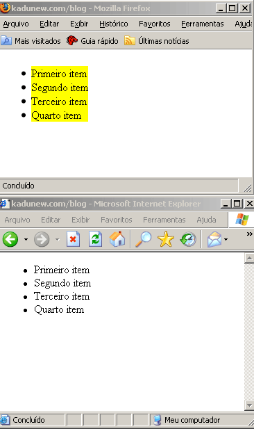 Bug do fundo desaparecendo em listas Bug do fundo desaparecendo em listas
