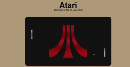 Exemplo logo Atari com CSS3 Exemplo logo Atari com CSS3