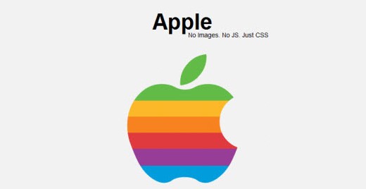 Exemplo logo Apple com CSS3 Exemplo logo Apple com CSS3