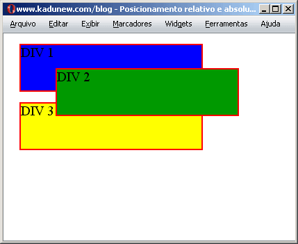 posicionamento absoluto em css