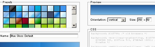 Gerador de gradiente CSS3 online