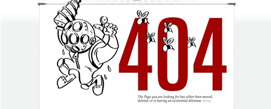 exemplos páginas de erro 404