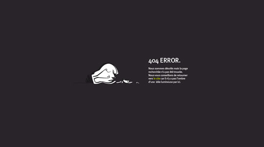 Páginas de erro 404 criativas