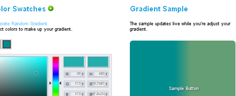 Ferramentas CSS3 Gradients