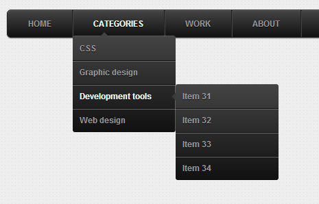 Exemplo menu CSS