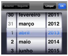 Exemplo input date Iphone