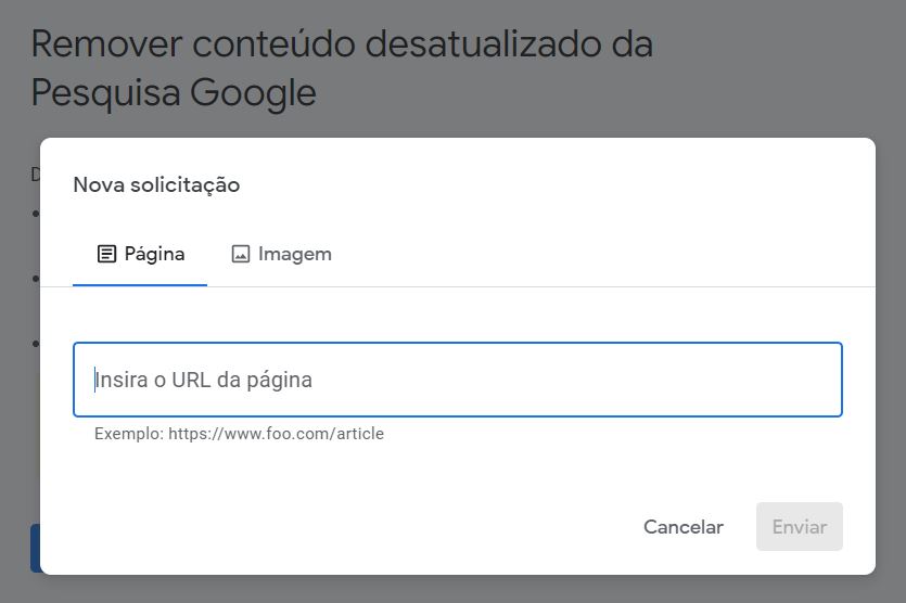 Remover conteúdo desatualizado 