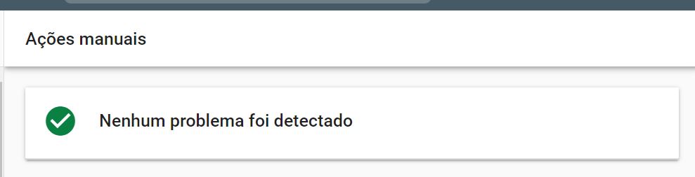 Verificação de ação manual pelo Search Console