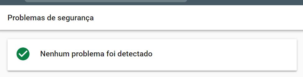 Verificação de problemas de segurança pelo Search Console 